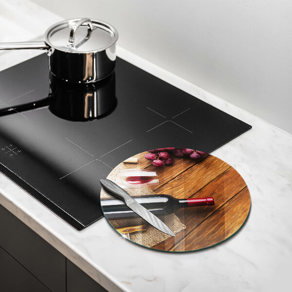 Protection plaque induction Une bouteille de vin rouge