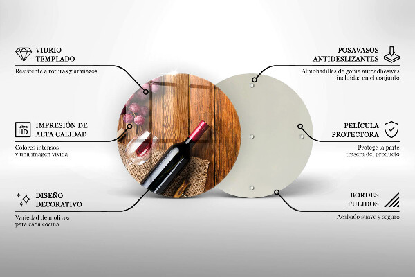 Protection plaque induction Une bouteille de vin rouge