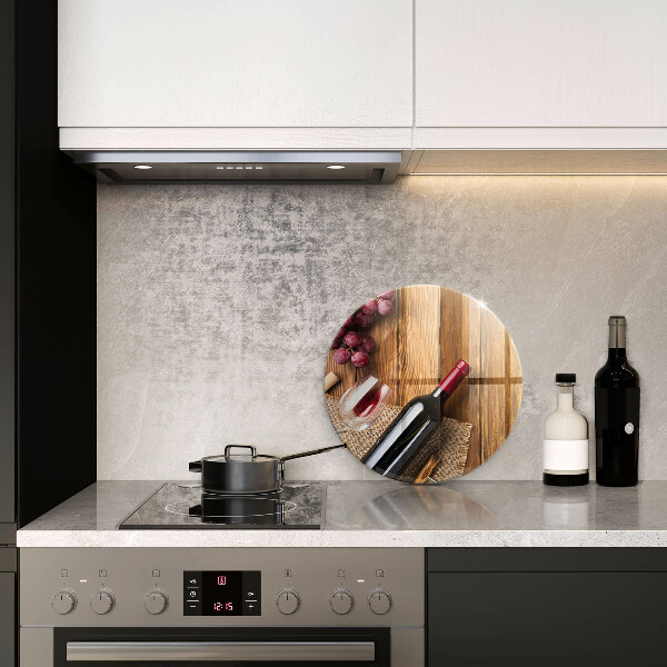 Protection plaque induction Une bouteille de vin rouge