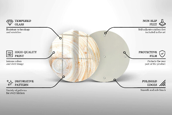 Protection plaque induction Texture du bois