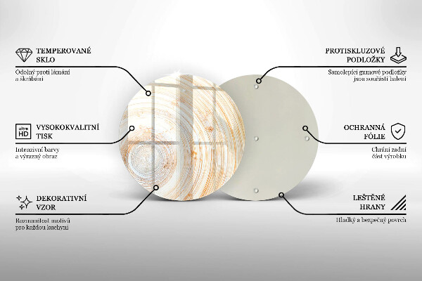 Protection plaque induction Texture du bois
