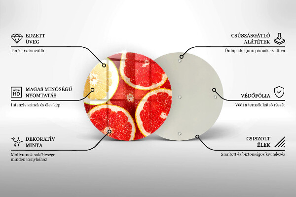 Protection plaque induction Tranches de pamplemousse