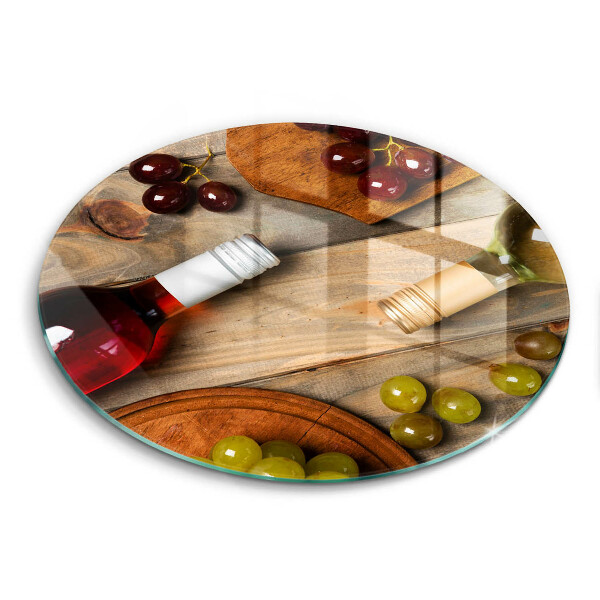 Protection plaque induction Bouteilles de vin et raisins