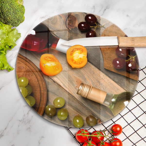 Protection plaque induction Bouteilles de vin et raisins