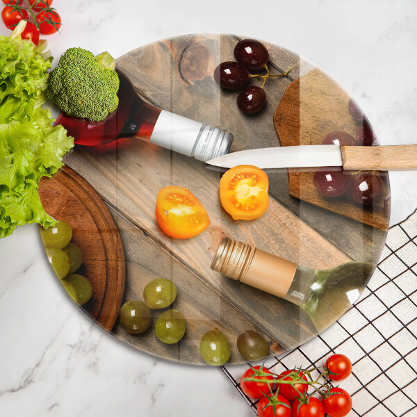 Protection plaque induction Bouteilles de vin et raisins