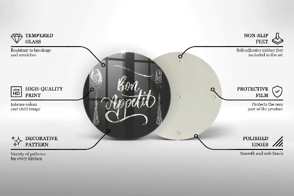 Protection plaque induction Inscription Bon Appetit