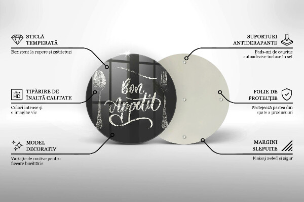 Protection plaque induction Inscription Bon Appetit