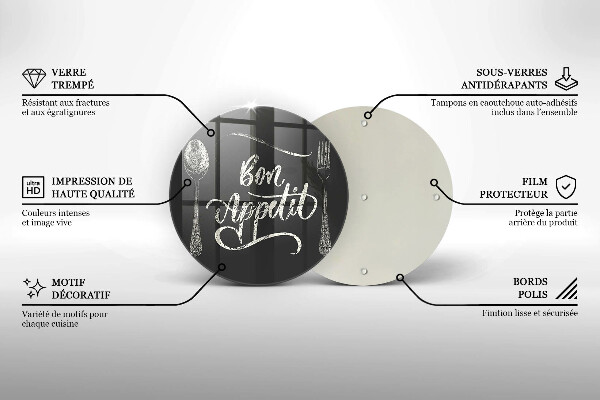 Protection plaque induction Inscription Bon Appetit