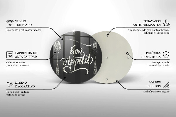 Protection plaque induction Inscription Bon Appetit