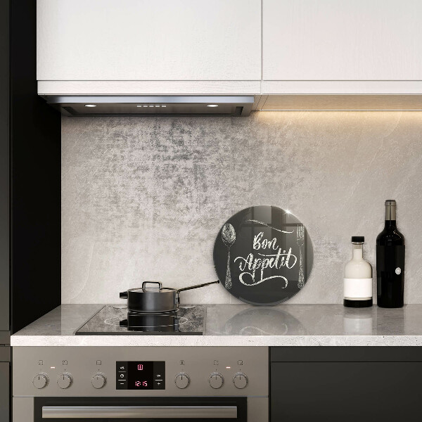 Protection plaque induction Inscription Bon Appetit