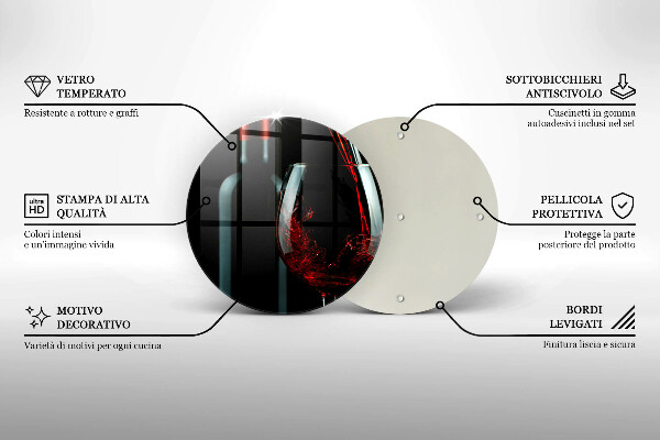 Protection plaque induction Bouteille de vin et verre