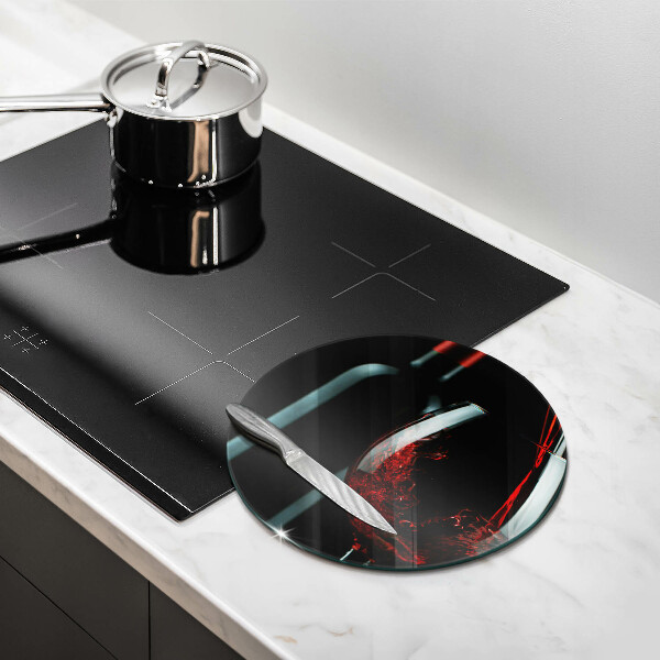 Protection plaque induction Bouteille de vin et verre
