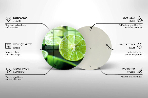 Protection plaque induction Agrumes citron vert