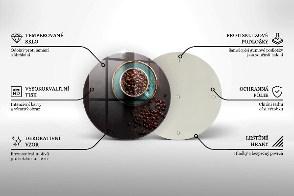 Protection plaque induction Une tasse de grains de café