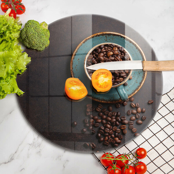 Protection plaque induction Une tasse de grains de café