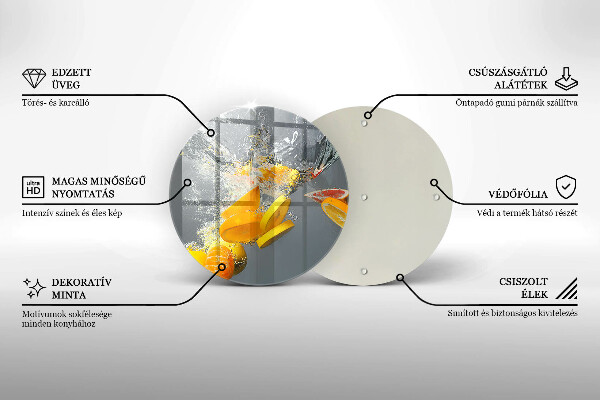 Protection plaque induction Citrons dans l'eau