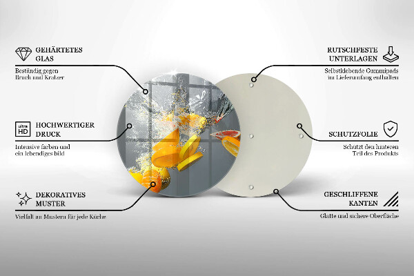 Protection plaque induction Citrons dans l'eau