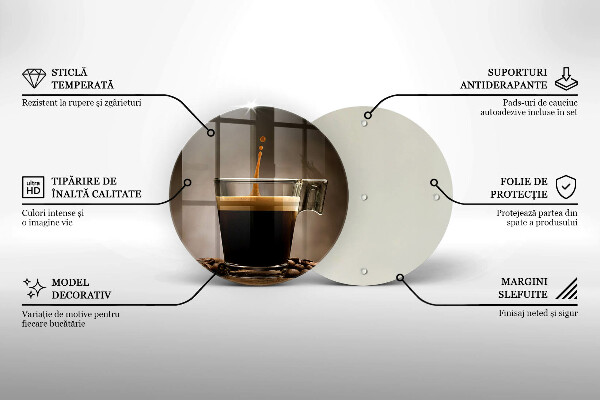 Protection plaque induction Verre et grains de café