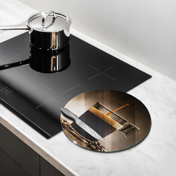 Protection plaque induction Verre et grains de café