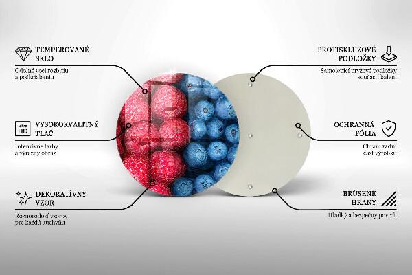 Protection plaque induction Fruits de framboise et de myrtille