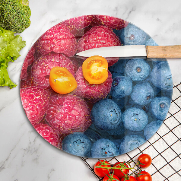 Protection plaque induction Fruits de framboise et de myrtille