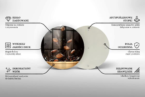 Protection plaque induction Grains de café chauds