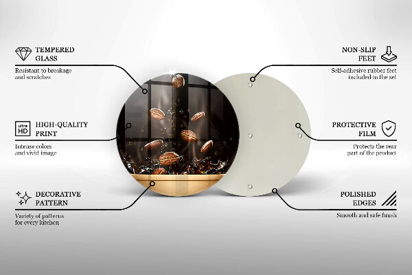 Protection plaque induction Grains de café chauds