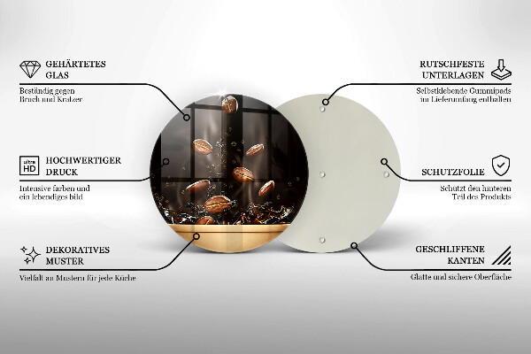 Protection plaque induction Grains de café chauds