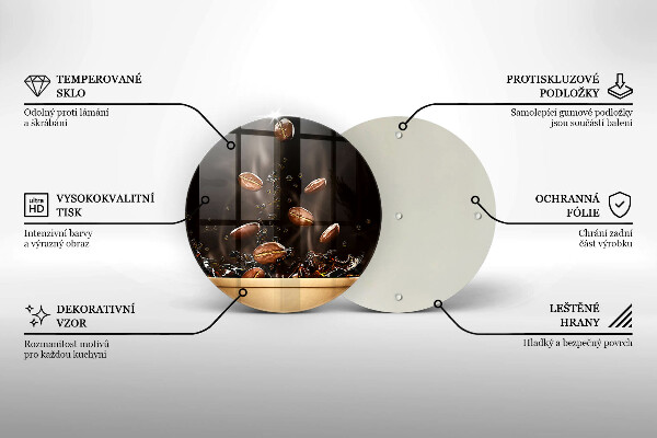 Protection plaque induction Grains de café chauds