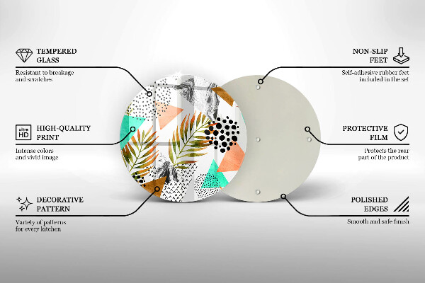 Protection plaque induction Modèle de feuilles de bohème