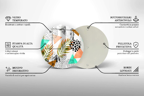 Protection plaque induction Modèle de feuilles de bohème