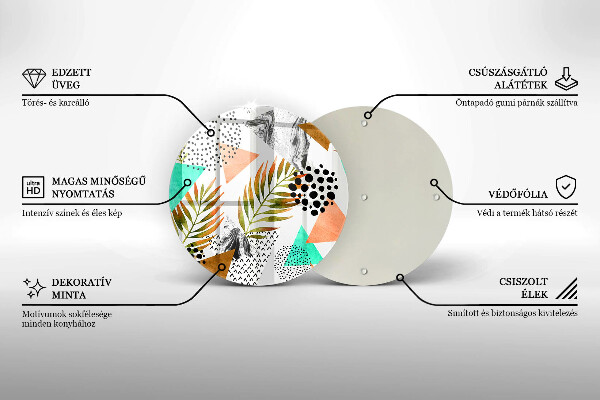 Protection plaque induction Modèle de feuilles de bohème