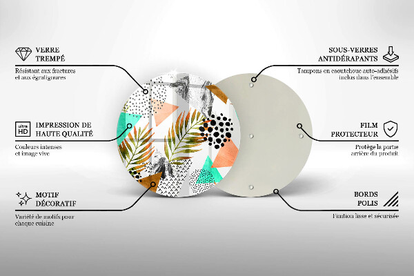 Protection plaque induction Modèle de feuilles de bohème