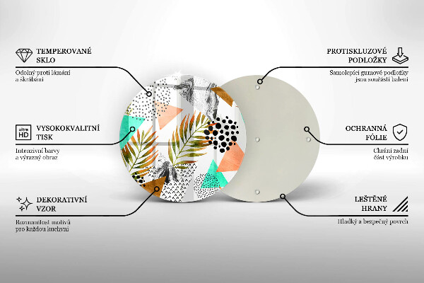 Protection plaque induction Modèle de feuilles de bohème