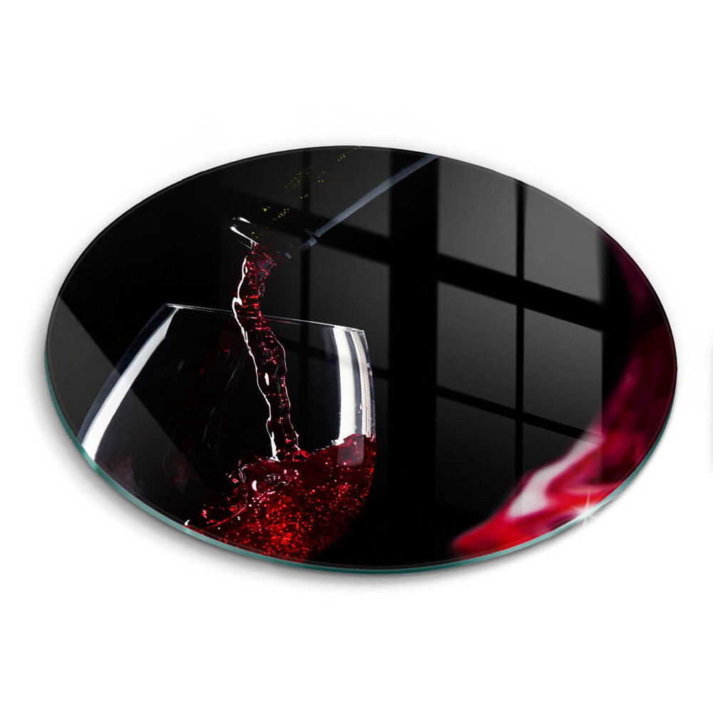 Protection plaque induction Un verre de vin rouge