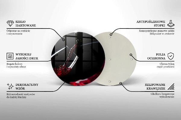 Protection plaque induction Un verre de vin rouge