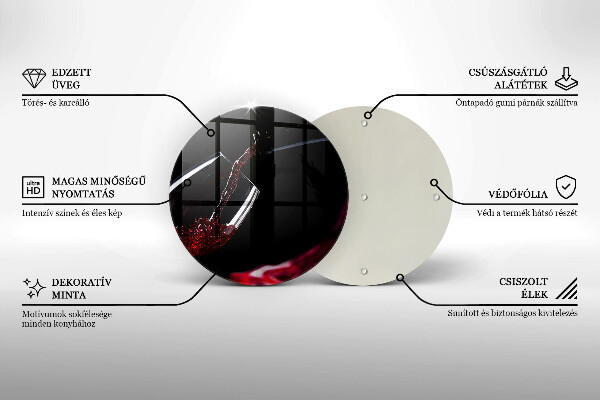 Protection plaque induction Un verre de vin rouge