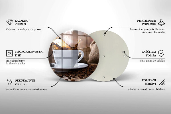 Protection plaque induction Tasse et grains de café
