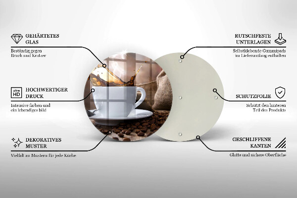 Protection plaque induction Tasse et grains de café