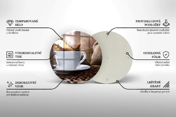 Protection plaque induction Tasse et grains de café