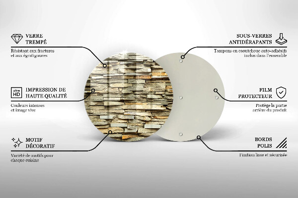 Protection plaque induction Pierres décoratives