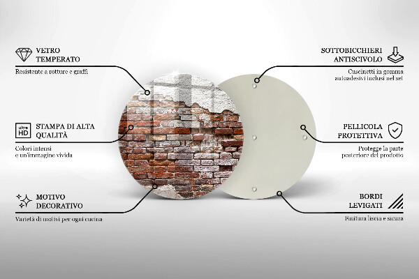 Protection plaque induction Vieux mur de brique et de béton