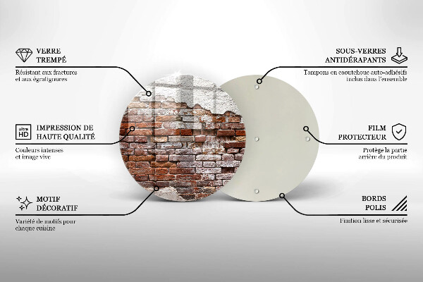 Protection plaque induction Vieux mur de brique et de béton