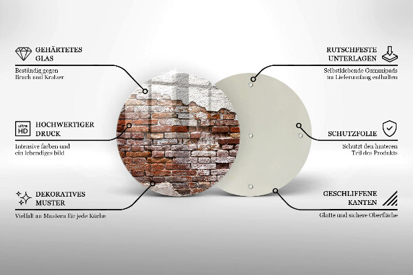 Protection plaque induction Vieux mur de brique et de béton