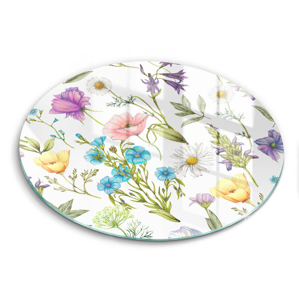 Protection plaque induction Illustration de fleurs