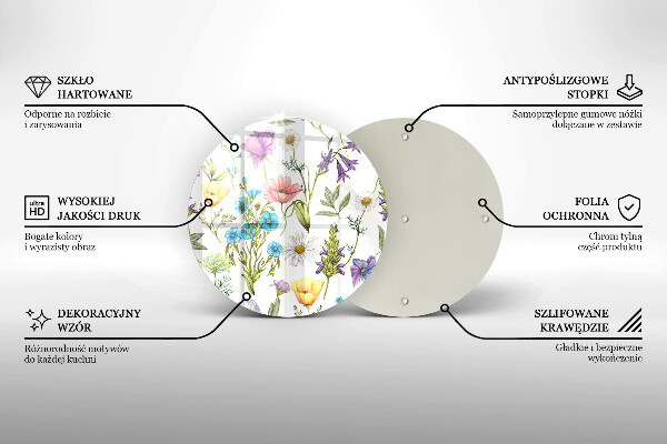 Protection plaque induction Illustration de fleurs