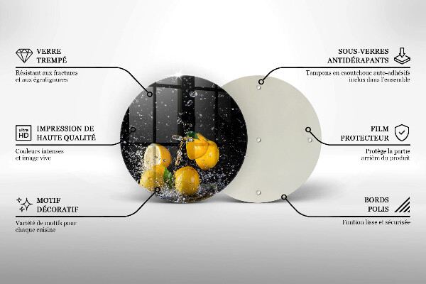 Protection plaque induction Fruit de citron juteux