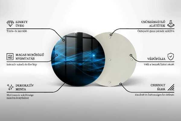 Protection plaque induction Fumée bleue abstraite