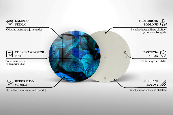 Protection plaque induction Feuilles de végétation de la jungle