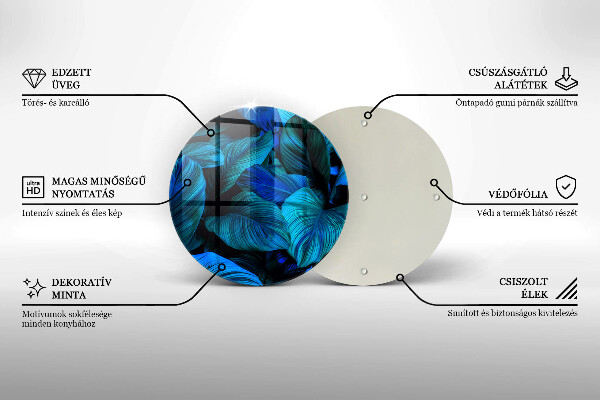 Protection plaque induction Feuilles de végétation de la jungle